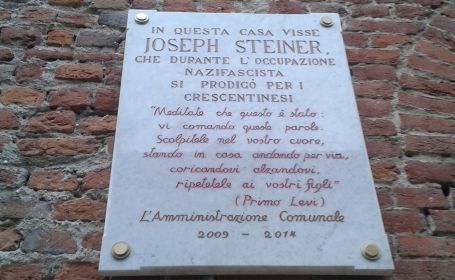 Giornata della Memoria: cerimonia di commemorazione mercoledì 27 gennaio ore 11:30 alla lapide dedicata a Joseph Steiner in corso Roma