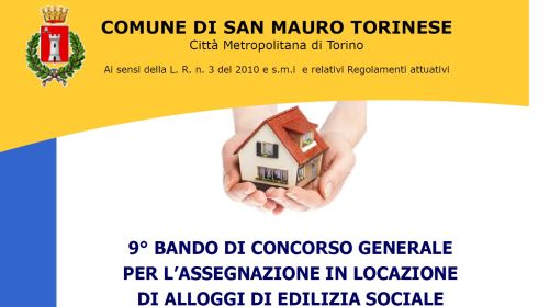 Avviso dal Comune di San Mauro Torinese - 9° Bando di concorso generale per l'assegnazione in locazione di alloggi di edilizia sociale