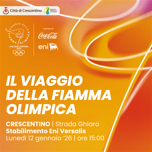 La Fiamma Olimpica di Milano Cortina 2026 farà tappa a Crescentino