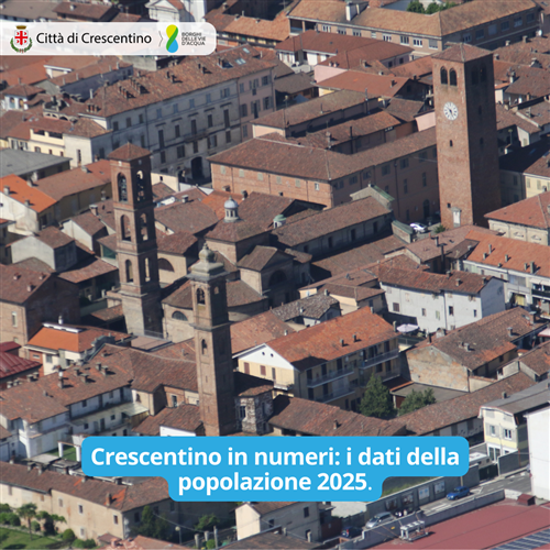 Crescentino in numeri: i dati della popolazione 2025.