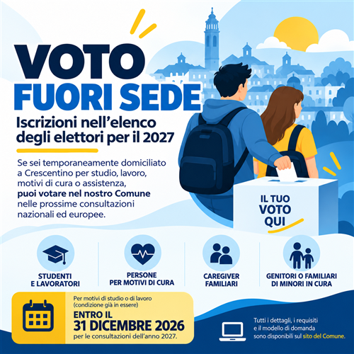 Voto fuori sede: aperte le iscrizioni nell'elenco degli elettori per il 2027.