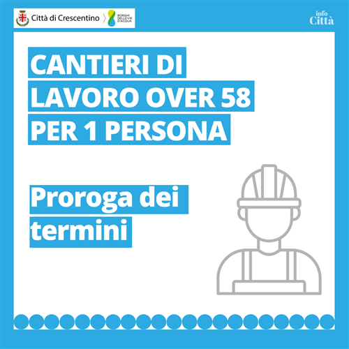 Riapertura termini per il Cantiere di Lavoro "Per la mia città".