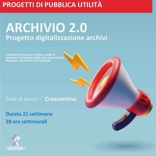 Progetti di Pubblica Utilità "Archivio 2.0": aperto il bando per candidarsi (3-16 settembre 2025)