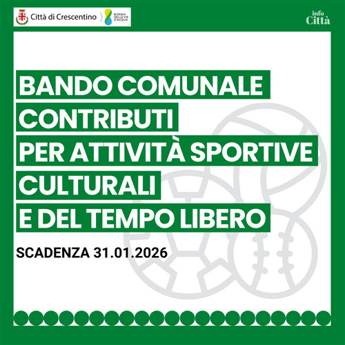 Contributi per attività culturali, sportive e del tempo libero - Aperto il bando per bambini e ragazzi 0-17 anni